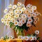 White Daisy 5D Diamond Art Kit for Adults – 12x12” Full Round Drill DIY Floral Painting – High-Definition Gem Art Set for Beginners – Shimmering Flower Rhinestone Craft for Home Wall Decor